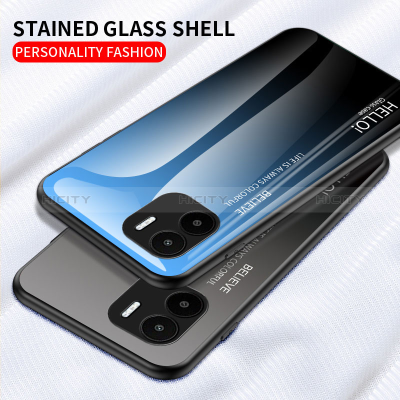 Carcasa Bumper Funda Silicona Espejo Gradiente Arco iris LS1 para Xiaomi Redmi A2 Plus