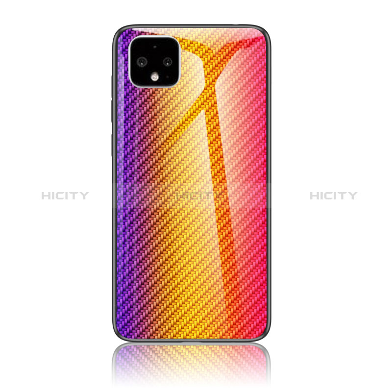 Carcasa Bumper Funda Silicona Espejo Gradiente Arco iris LS2 para Google Pixel 4