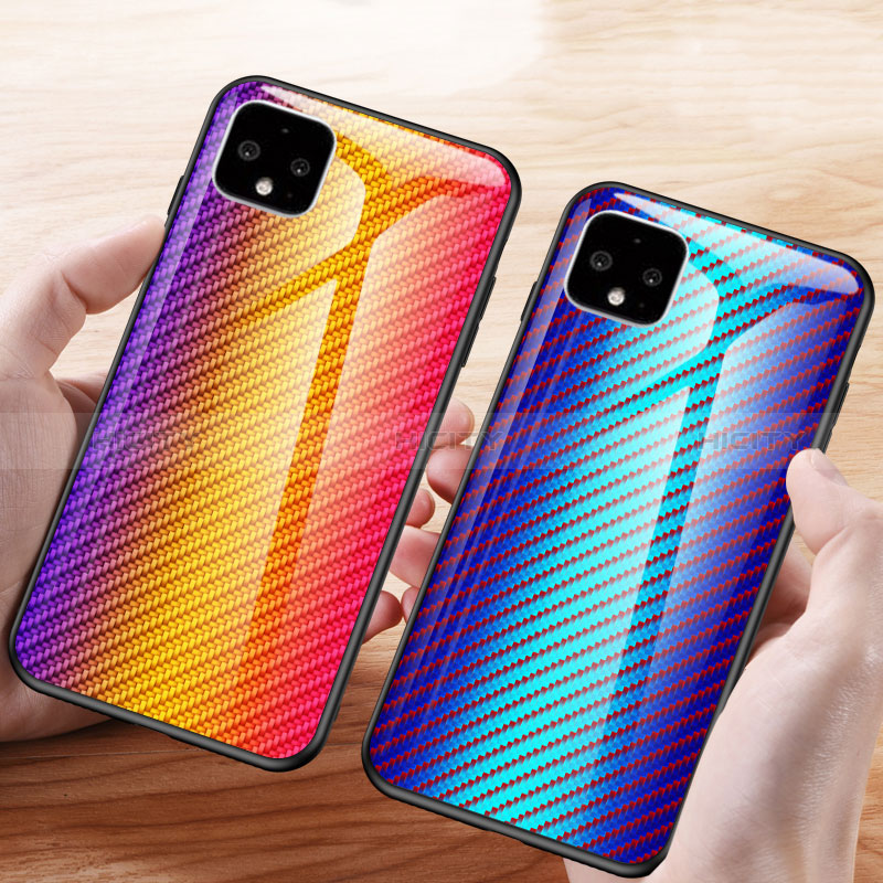 Carcasa Bumper Funda Silicona Espejo Gradiente Arco iris LS2 para Google Pixel 4 XL