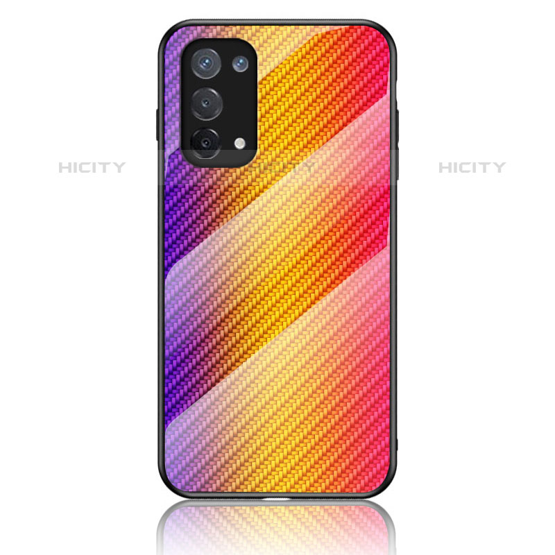 Carcasa Bumper Funda Silicona Espejo Gradiente Arco iris LS2 para Oppo A93 5G