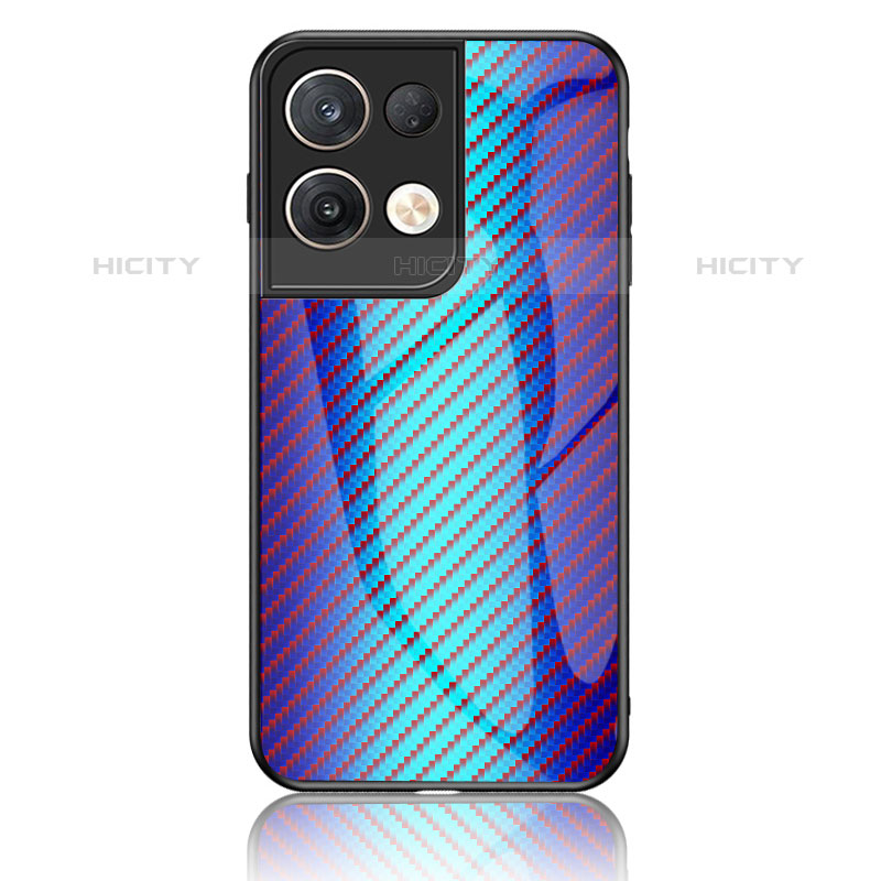 Carcasa Bumper Funda Silicona Espejo Gradiente Arco iris LS2 para Oppo Reno8 Pro+ Plus 5G