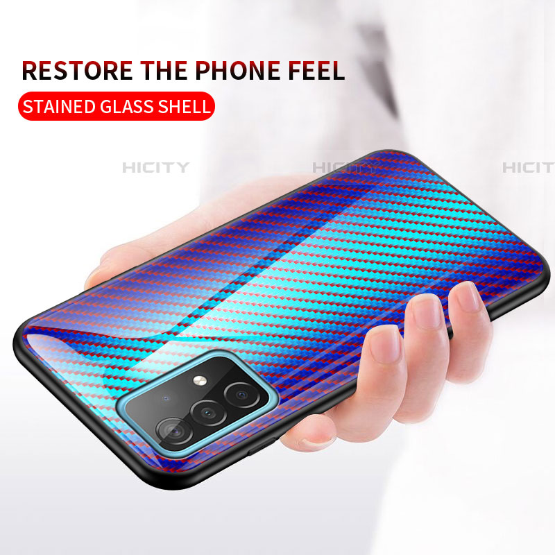 Carcasa Bumper Funda Silicona Espejo Gradiente Arco iris LS2 para Samsung Galaxy A52 5G