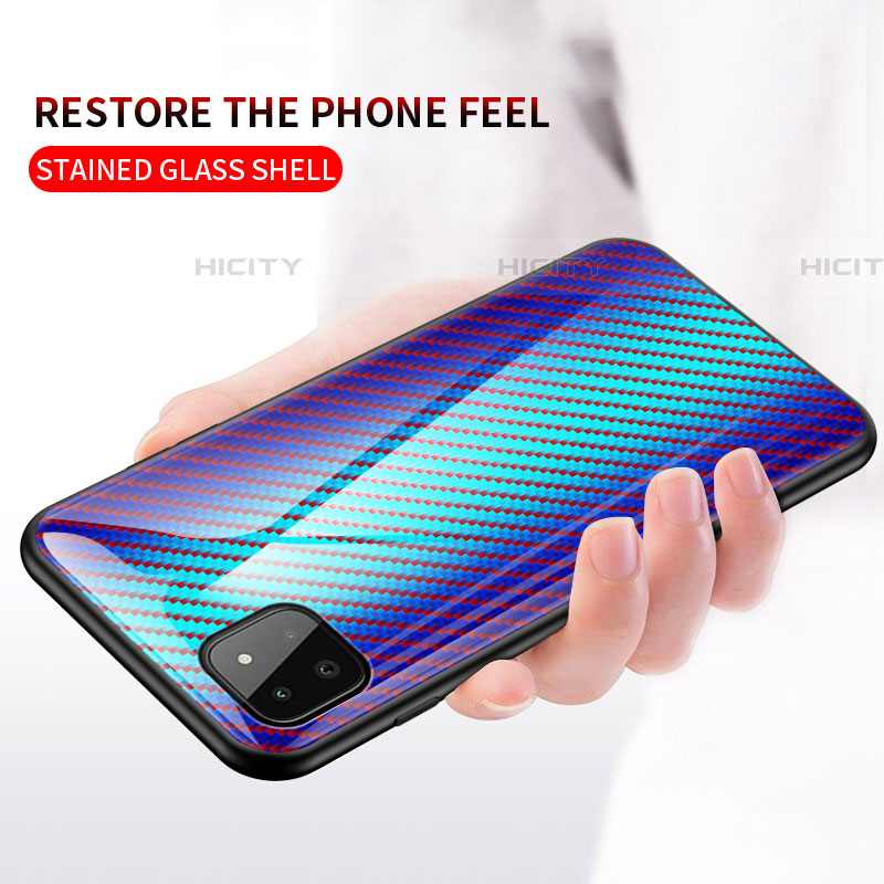 Carcasa Bumper Funda Silicona Espejo Gradiente Arco iris LS2 para Samsung Galaxy F42 5G