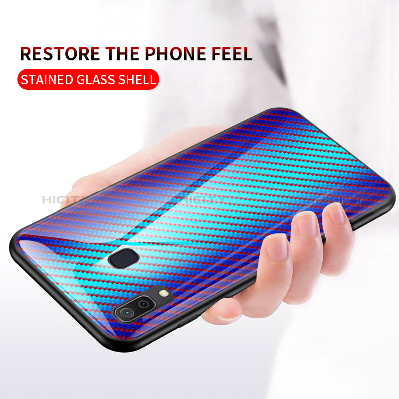 Carcasa Bumper Funda Silicona Espejo Gradiente Arco iris LS2 para Samsung Galaxy M10S