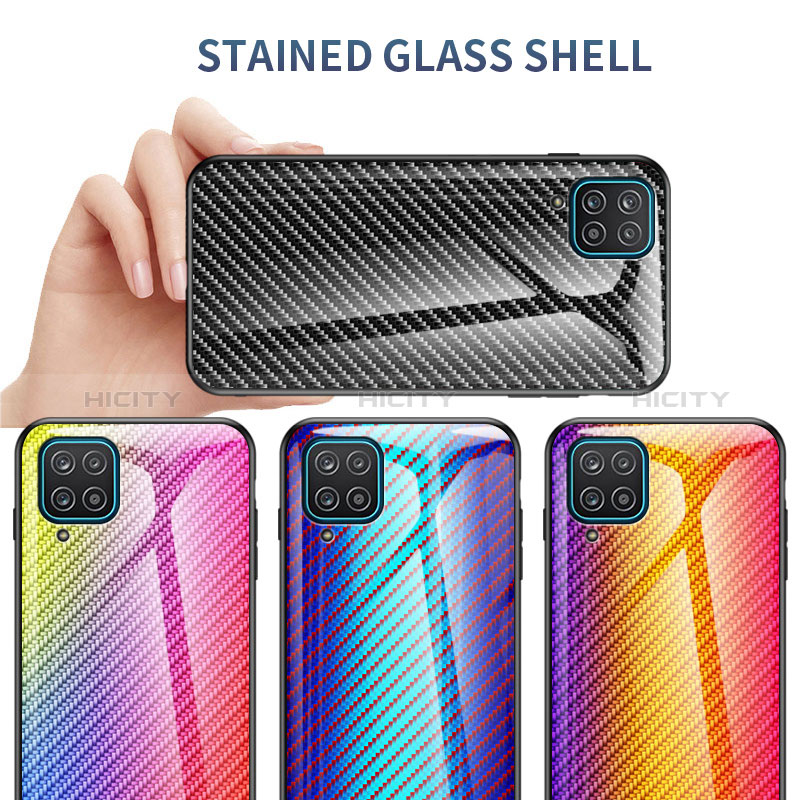 Carcasa Bumper Funda Silicona Espejo Gradiente Arco iris LS2 para Samsung Galaxy M12