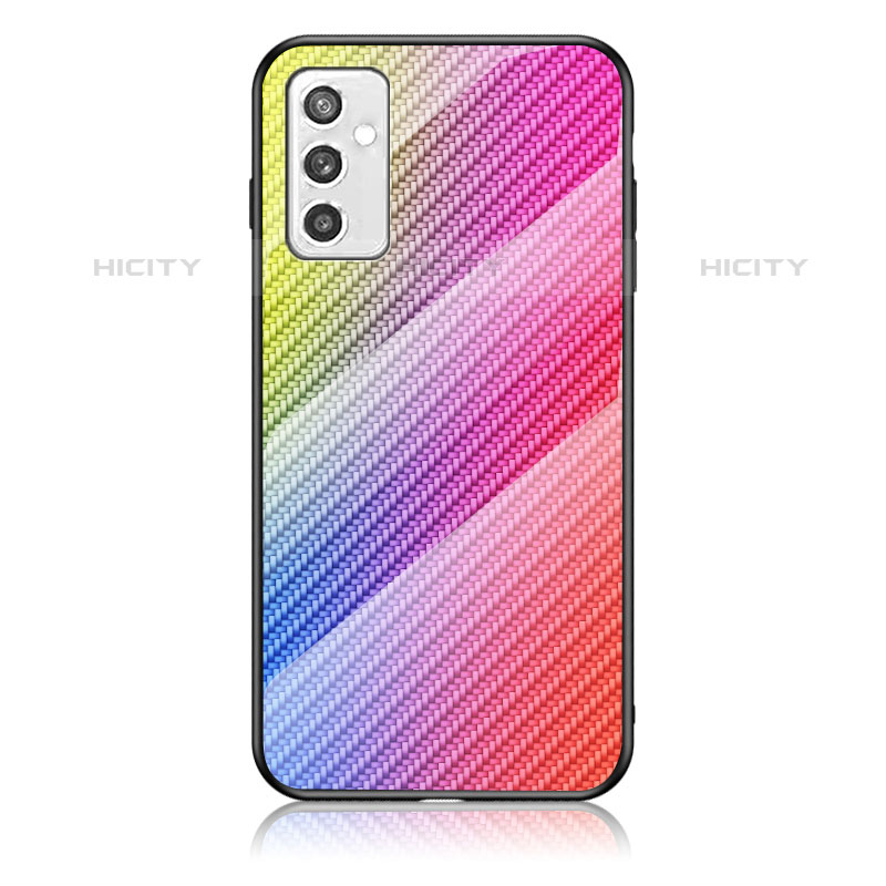 Carcasa Bumper Funda Silicona Espejo Gradiente Arco iris LS2 para Samsung Galaxy M52 5G