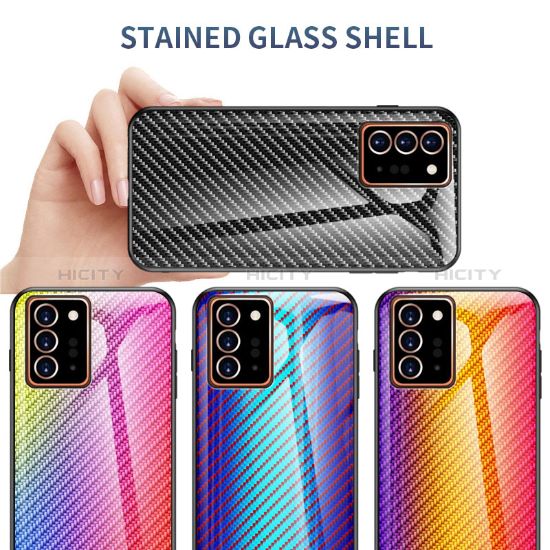 Carcasa Bumper Funda Silicona Espejo Gradiente Arco iris LS2 para Samsung Galaxy Note 20 Ultra 5G