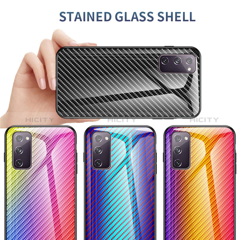 Carcasa Bumper Funda Silicona Espejo Gradiente Arco iris LS2 para Samsung Galaxy S20 FE (2022) 5G