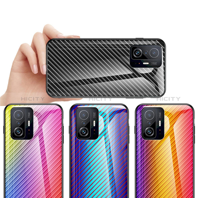 Carcasa Bumper Funda Silicona Espejo Gradiente Arco iris LS2 para Xiaomi Mi 11T Pro 5G