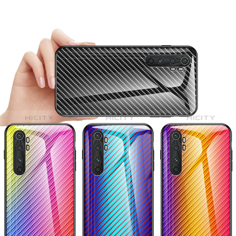 Carcasa Bumper Funda Silicona Espejo Gradiente Arco iris LS2 para Xiaomi Mi Note 10 Lite