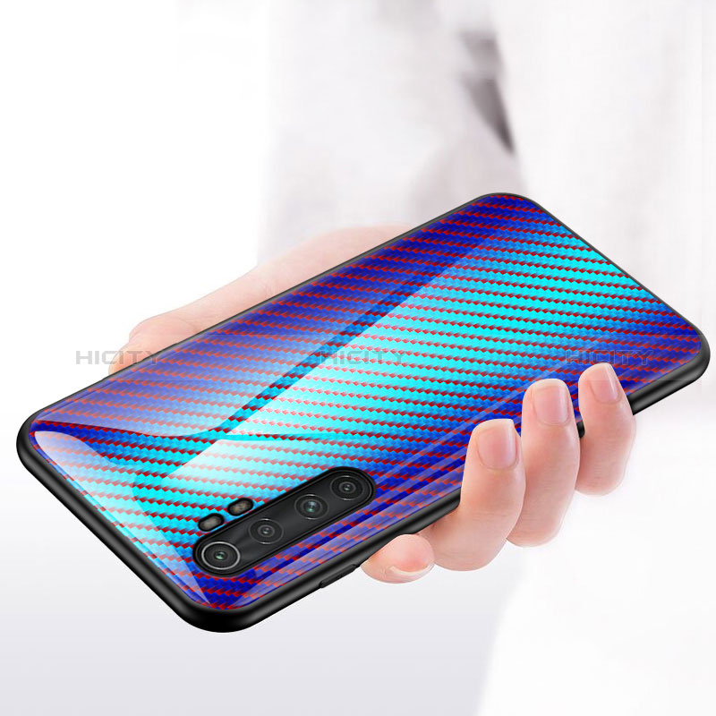 Carcasa Bumper Funda Silicona Espejo Gradiente Arco iris LS2 para Xiaomi Mi Note 10 Lite