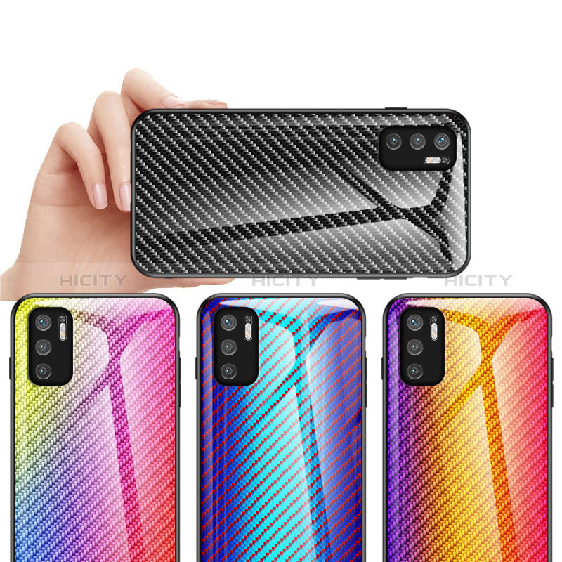 Carcasa Bumper Funda Silicona Espejo Gradiente Arco iris LS2 para Xiaomi POCO M3 Pro 5G