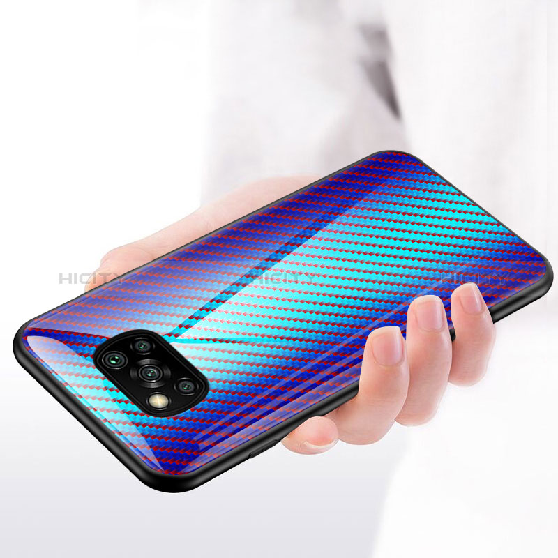 Carcasa Bumper Funda Silicona Espejo Gradiente Arco iris LS2 para Xiaomi Poco X3 NFC