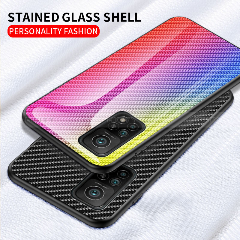 Carcasa Bumper Funda Silicona Espejo Gradiente Arco iris LS2 para Xiaomi Redmi K30S 5G