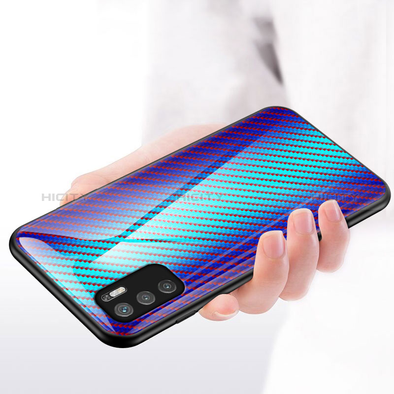 Carcasa Bumper Funda Silicona Espejo Gradiente Arco iris LS2 para Xiaomi Redmi Note 10 5G