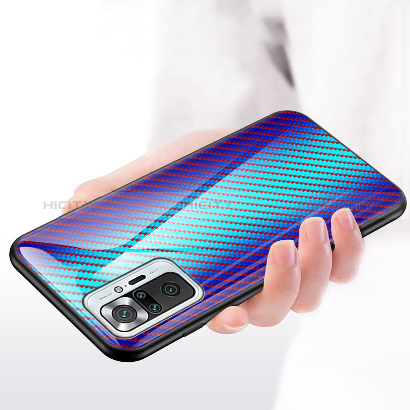 Carcasa Bumper Funda Silicona Espejo Gradiente Arco iris LS2 para Xiaomi Redmi Note 10 Pro Max