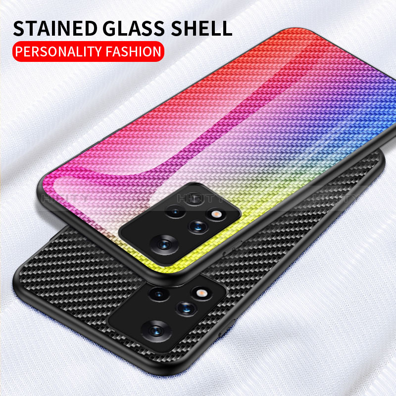 Carcasa Bumper Funda Silicona Espejo Gradiente Arco iris LS2 para Xiaomi Redmi Note 11T 5G