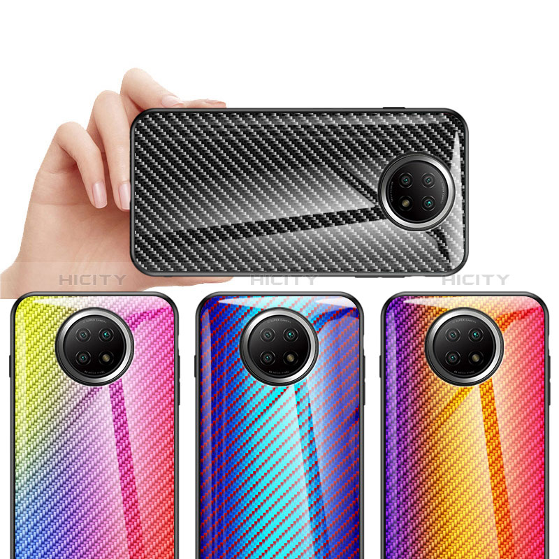 Carcasa Bumper Funda Silicona Espejo Gradiente Arco iris LS2 para Xiaomi Redmi Note 9T 5G
