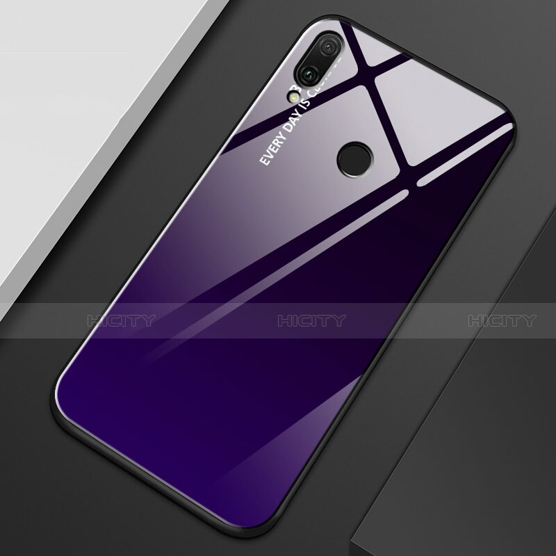 Carcasa Bumper Funda Silicona Espejo Gradiente Arco iris M01 para Huawei Y9 (2019)