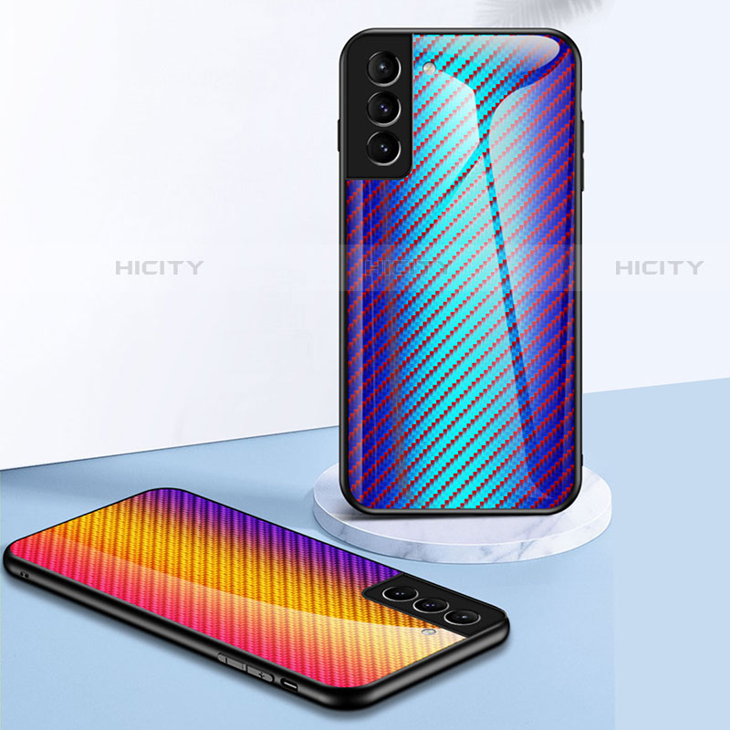 Carcasa Bumper Funda Silicona Espejo Gradiente Arco iris M01 para Samsung Galaxy S22 Plus 5G