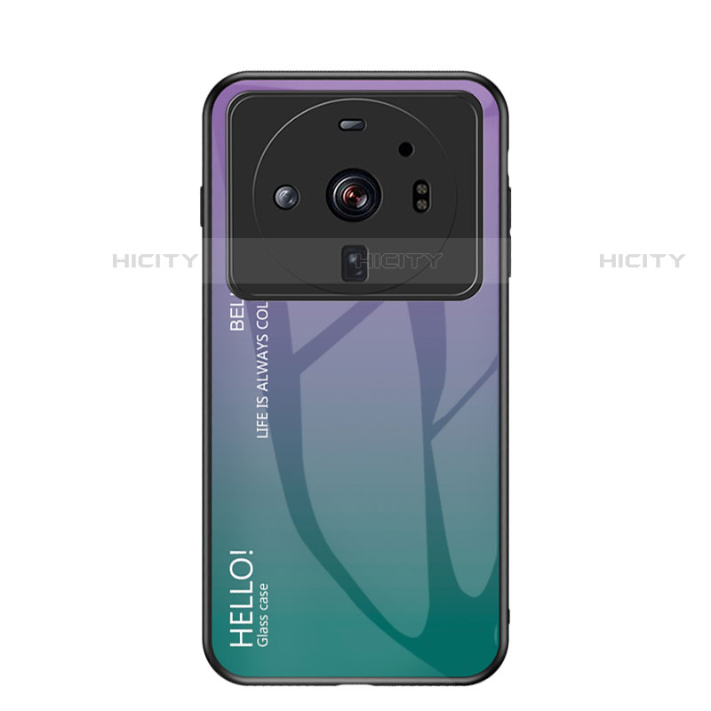 Carcasa Bumper Funda Silicona Espejo Gradiente Arco iris M01 para Xiaomi Mi 12 Ultra 5G Multicolor