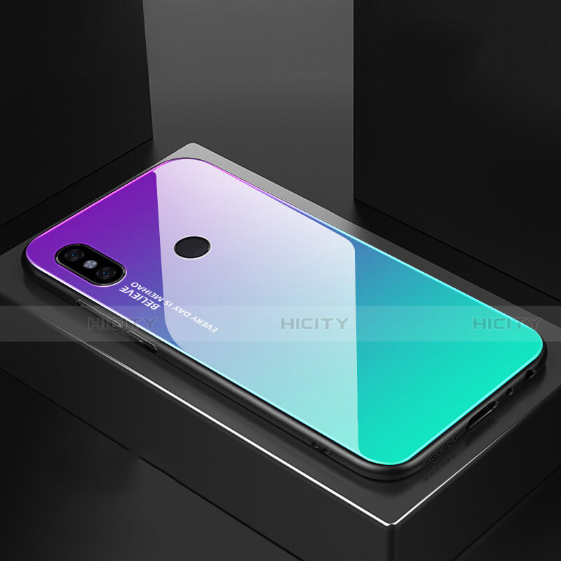 Carcasa Bumper Funda Silicona Espejo Gradiente Arco iris M01 para Xiaomi Mi 6X