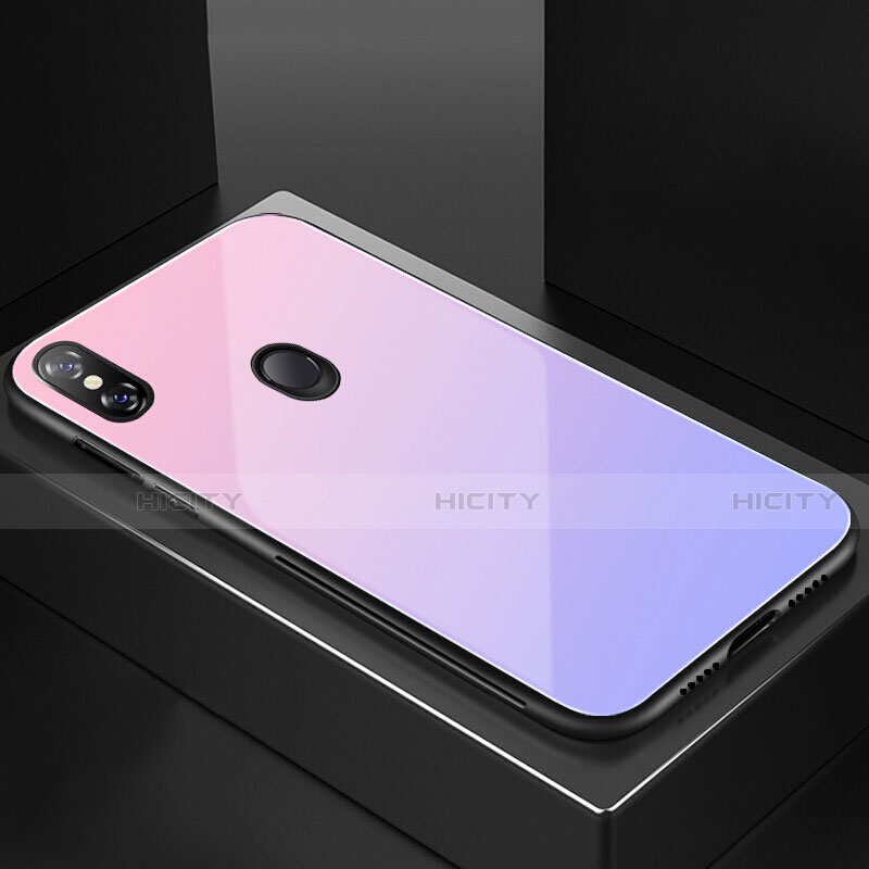 Carcasa Bumper Funda Silicona Espejo Gradiente Arco iris M01 para Xiaomi Mi 8