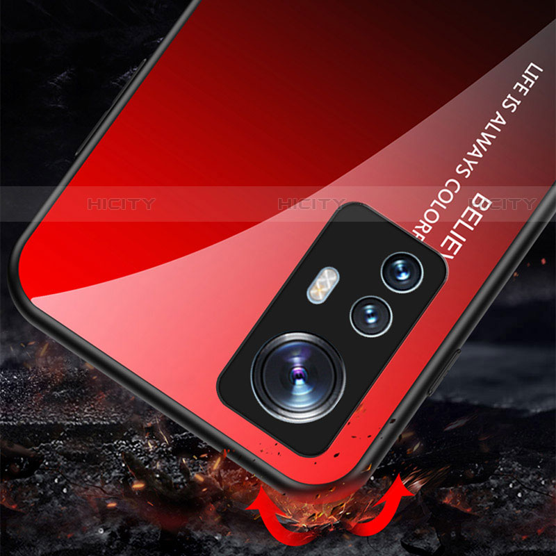 Carcasa Bumper Funda Silicona Espejo Gradiente Arco iris M02 para Xiaomi Mi 12 Pro 5G