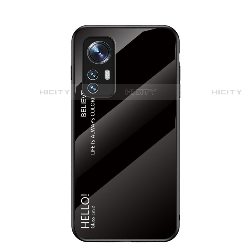 Carcasa Bumper Funda Silicona Espejo Gradiente Arco iris M02 para Xiaomi Mi 12 Pro 5G
