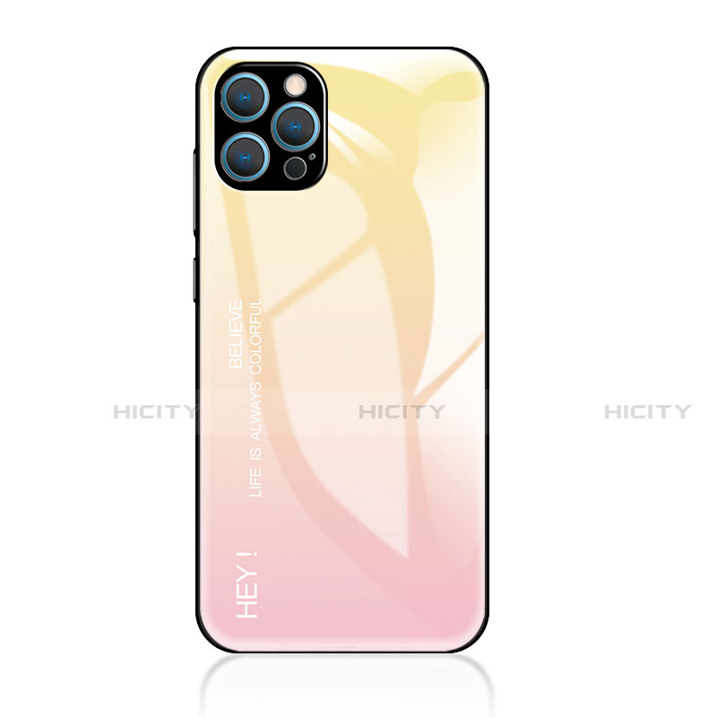 Carcasa Bumper Funda Silicona Espejo Gradiente Arco iris para Apple iPhone 15 Pro