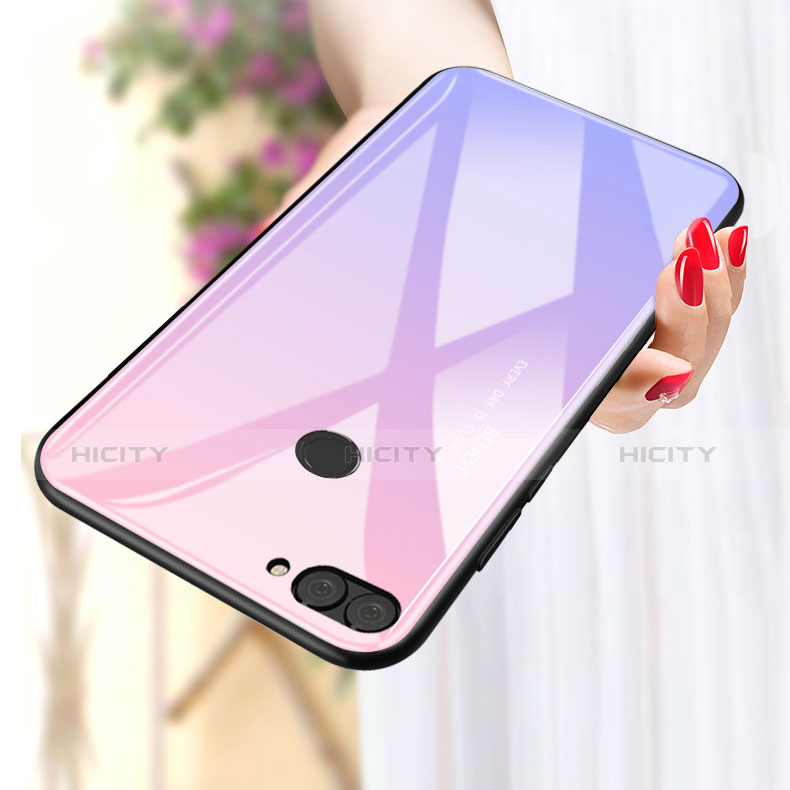 Carcasa Bumper Funda Silicona Espejo Gradiente Arco iris para Huawei Honor 9i