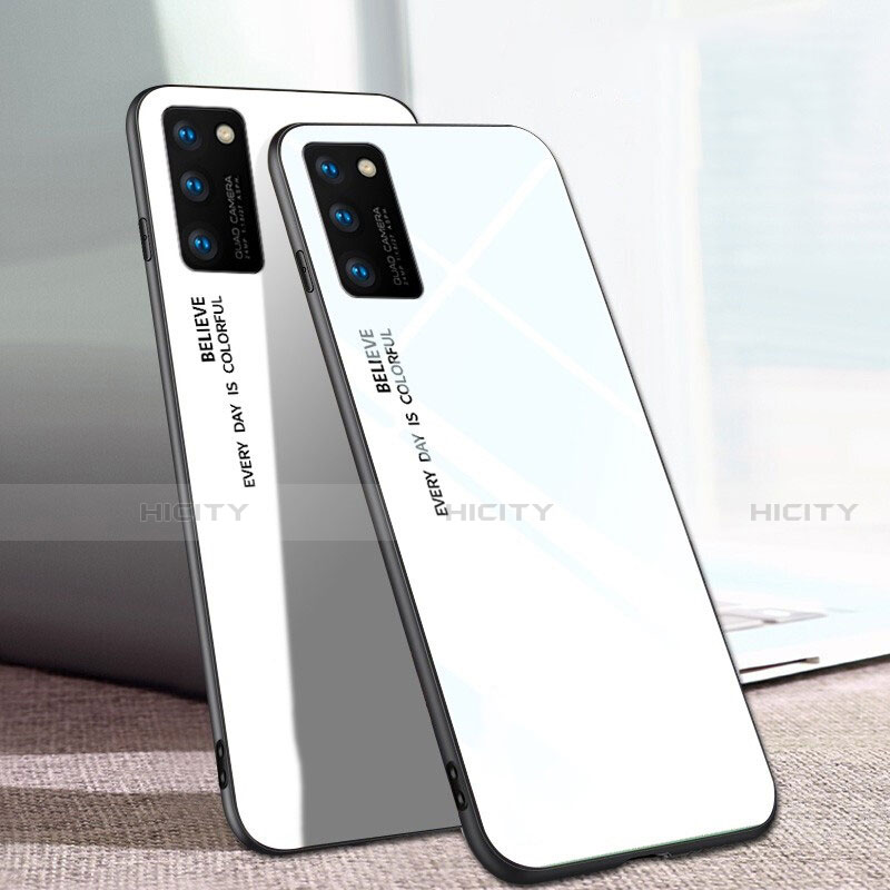 Carcasa Bumper Funda Silicona Espejo Gradiente Arco iris para Huawei Honor V30 5G