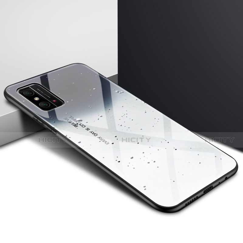 Carcasa Bumper Funda Silicona Espejo Gradiente Arco iris para Huawei Honor X10 Max 5G