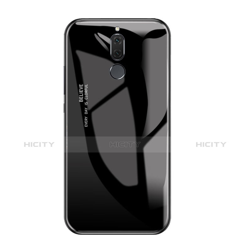 Carcasa Bumper Funda Silicona Espejo Gradiente Arco iris para Huawei Mate 10 Lite Negro