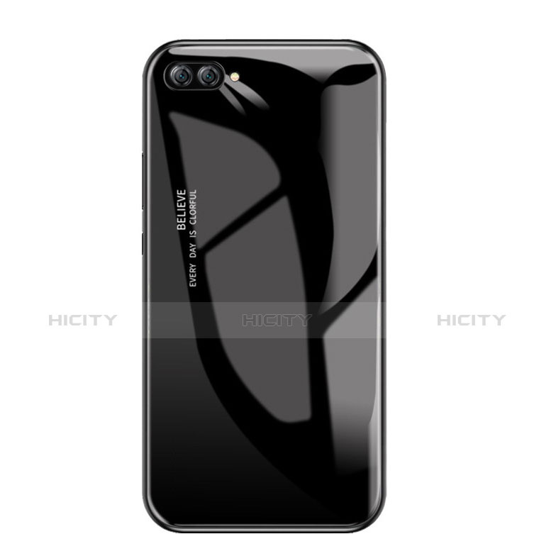 Carcasa Bumper Funda Silicona Espejo Gradiente Arco iris para Huawei Nova 2S Negro