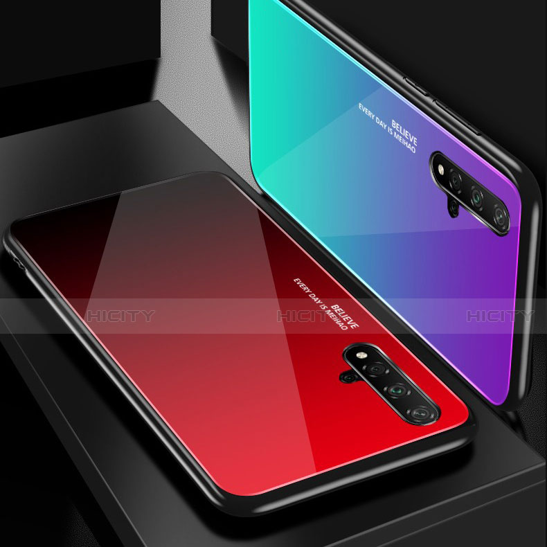 Carcasa Bumper Funda Silicona Espejo Gradiente Arco iris para Huawei Nova 5