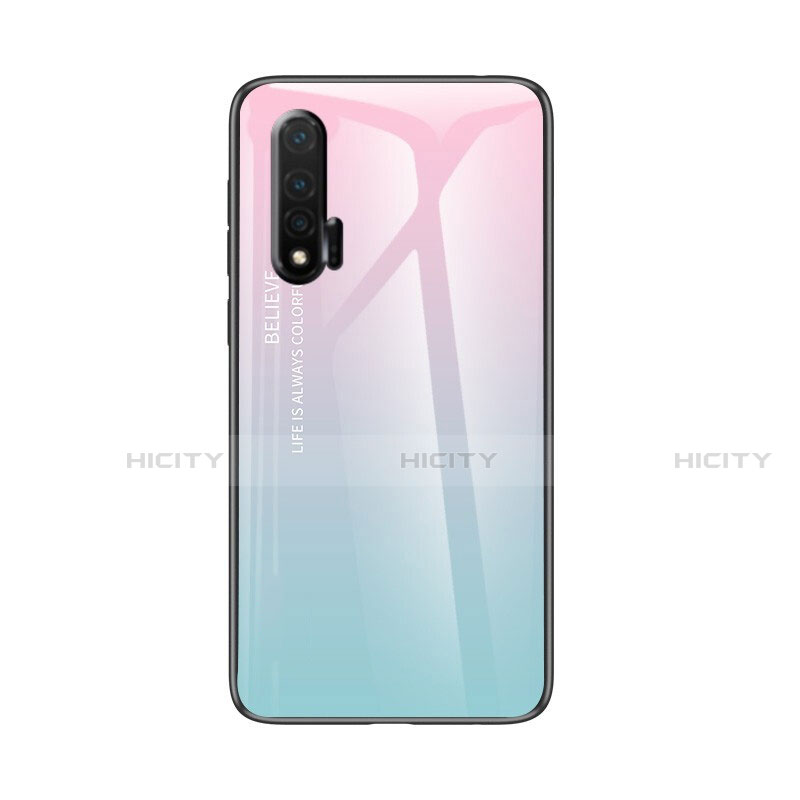 Carcasa Bumper Funda Silicona Espejo Gradiente Arco iris para Huawei Nova 6 5G