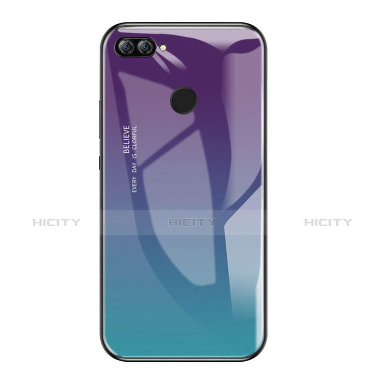 Carcasa Bumper Funda Silicona Espejo Gradiente Arco iris para Huawei P Smart Multicolor