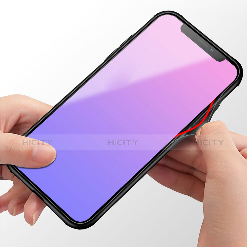 Carcasa Bumper Funda Silicona Espejo Gradiente Arco iris para Huawei Y9 (2019)