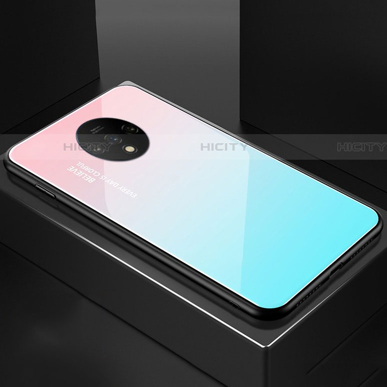 Carcasa Bumper Funda Silicona Espejo Gradiente Arco iris para OnePlus 7T