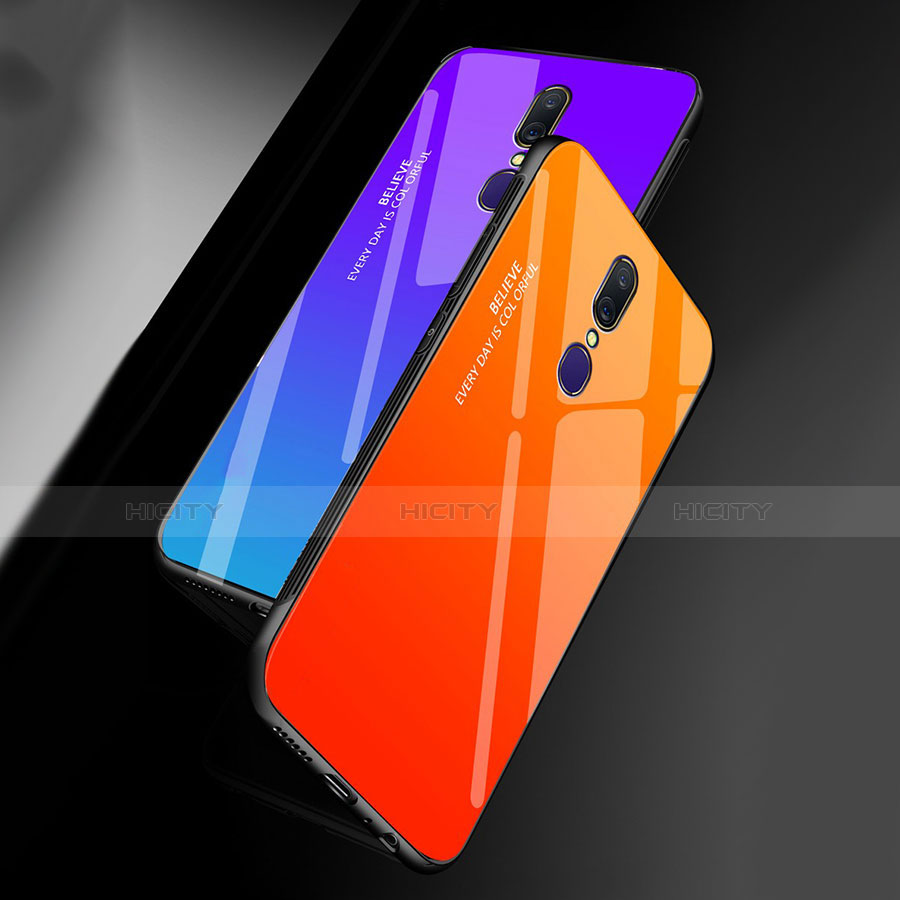 Carcasa Bumper Funda Silicona Espejo Gradiente Arco iris para Oppo A9X
