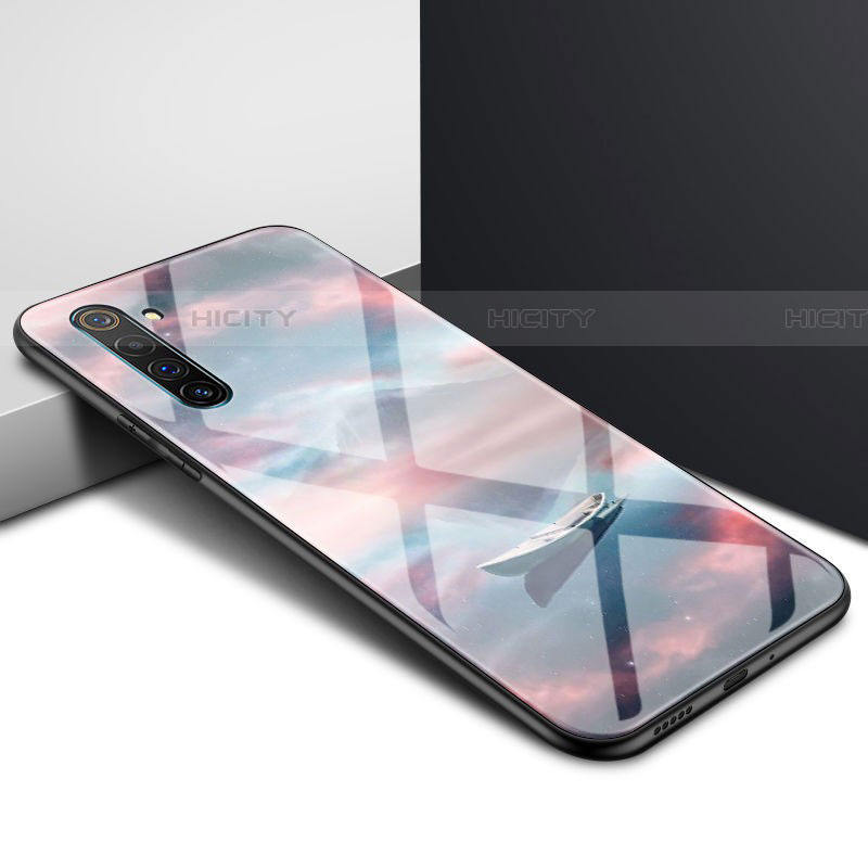 Carcasa Bumper Funda Silicona Espejo Gradiente Arco iris para Realme X50 Pro 5G