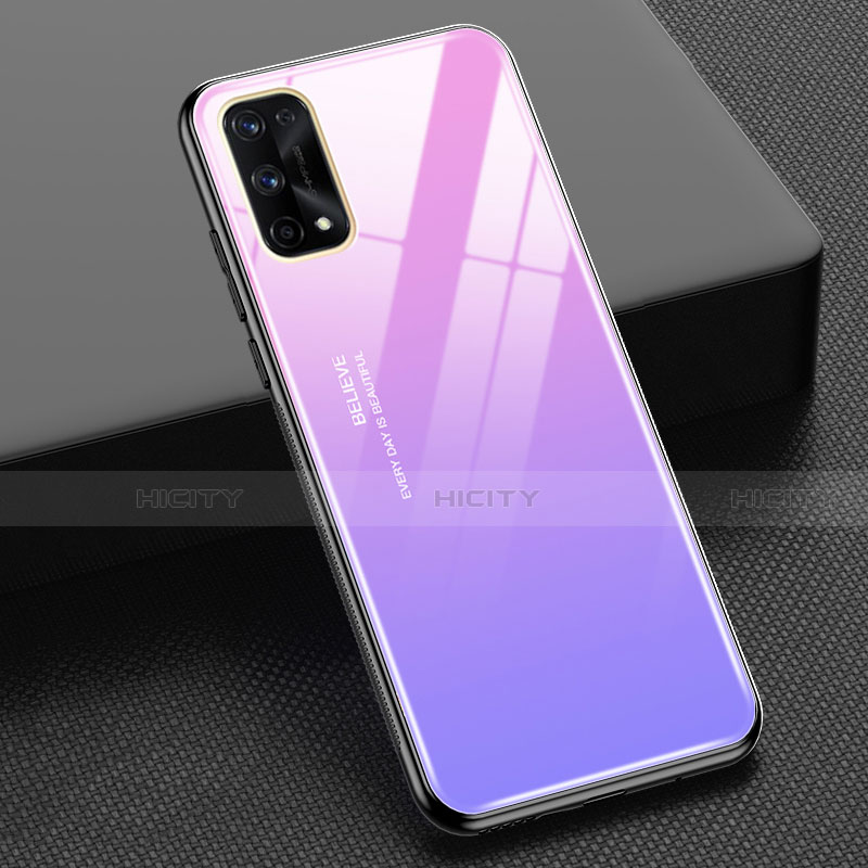 Carcasa Bumper Funda Silicona Espejo Gradiente Arco iris para Realme X7 Pro 5G