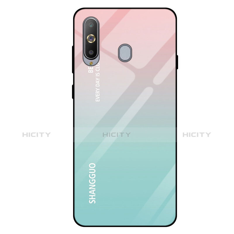 Carcasa Bumper Funda Silicona Espejo Gradiente Arco iris para Samsung Galaxy A8s SM-G8870