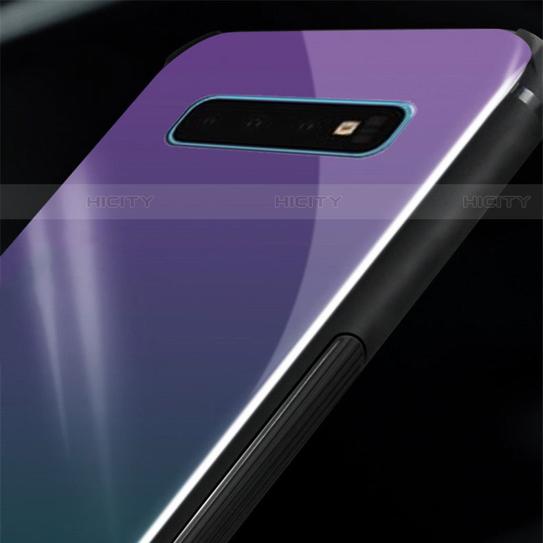 Carcasa Bumper Funda Silicona Espejo Gradiente Arco iris para Samsung Galaxy S10 5G