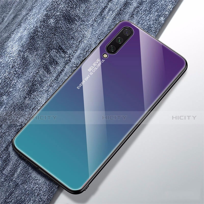 Carcasa Bumper Funda Silicona Espejo Gradiente Arco iris para Xiaomi CC9e Multicolor