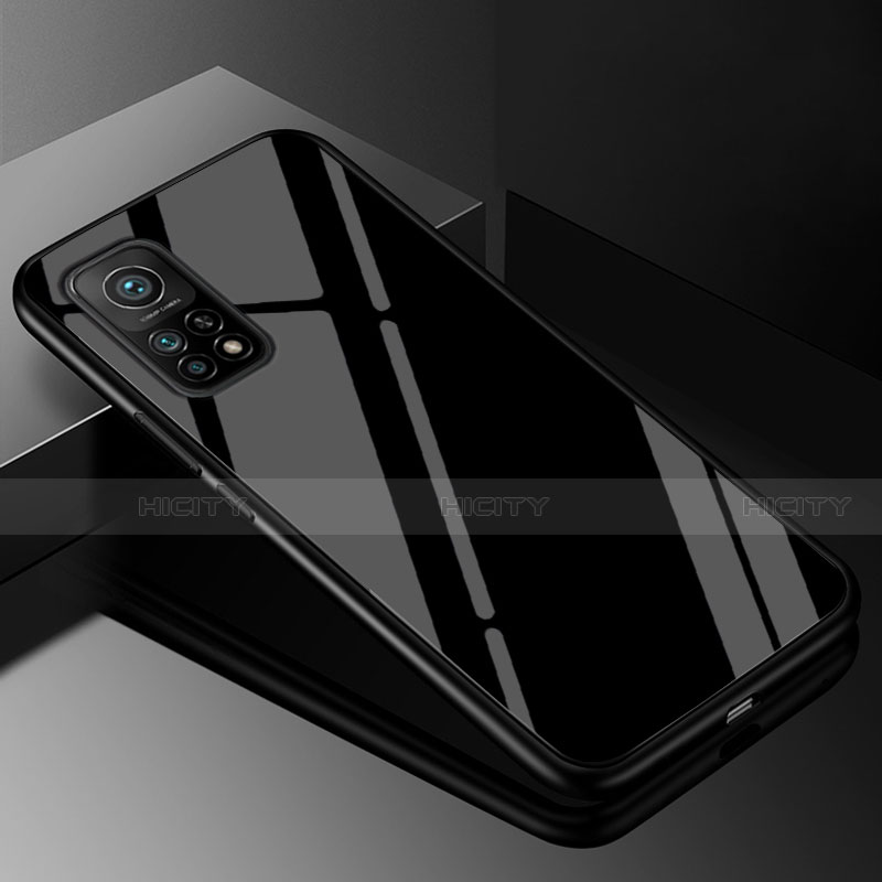 Carcasa Bumper Funda Silicona Espejo Gradiente Arco iris para Xiaomi Mi 10T 5G Negro