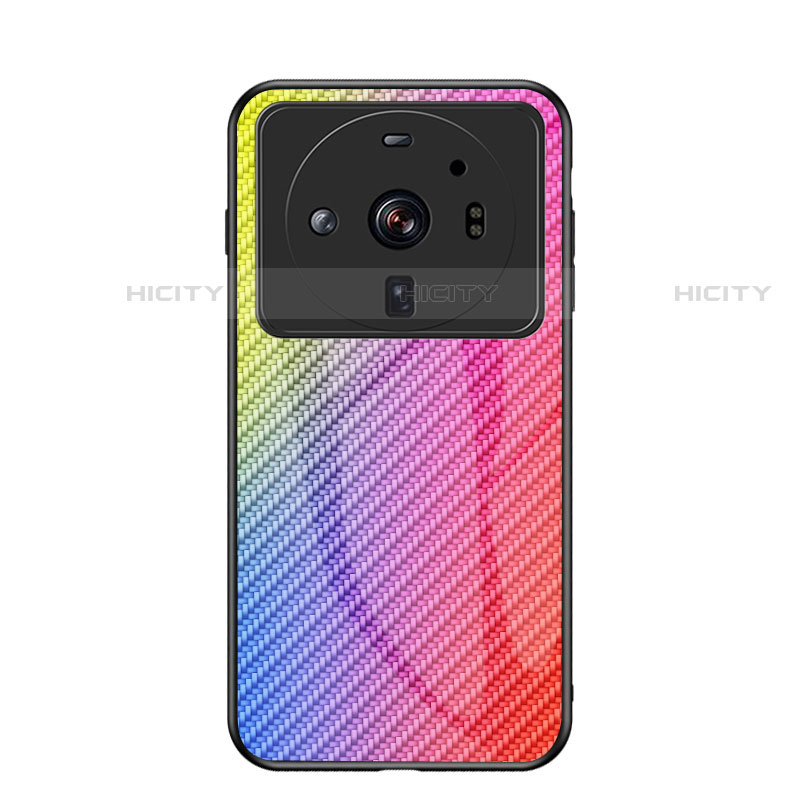 Carcasa Bumper Funda Silicona Espejo Gradiente Arco iris para Xiaomi Mi 12 Ultra 5G Multicolor