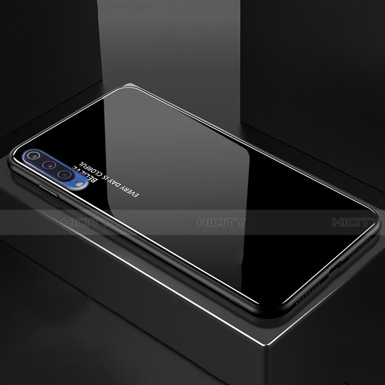 Carcasa Bumper Funda Silicona Espejo Gradiente Arco iris para Xiaomi Mi 9 Lite Negro