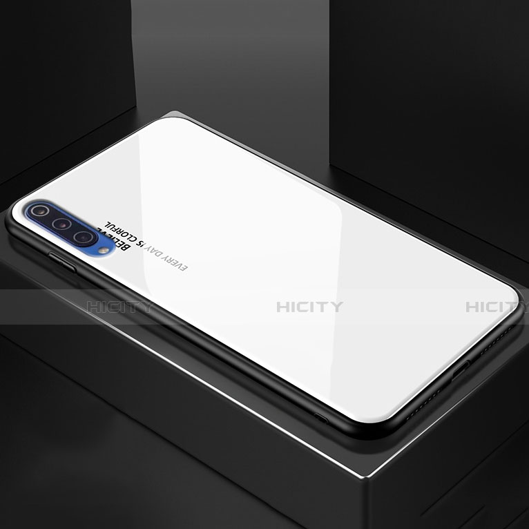 Carcasa Bumper Funda Silicona Espejo Gradiente Arco iris para Xiaomi Mi 9 Pro 5G Blanco